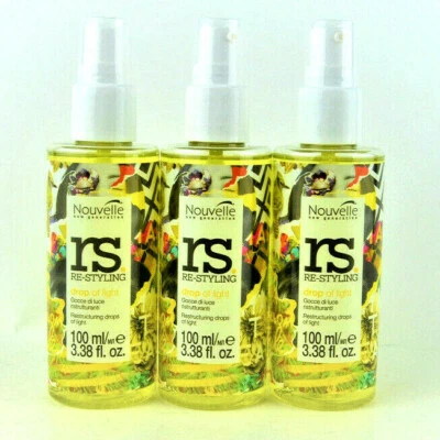3x 100ml Nouvelle RS Drop of Light restrukturierendes Glanzserum