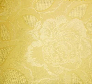 LEMON YELLOW Damask Rose Tablecloths & Napkins Beautiful & Traditional All Sizes - Picture 1 of 3