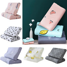 Cotton Latex Pillowcase Memory Foam Cushion Cover Neck Contour Pillow Case Decor