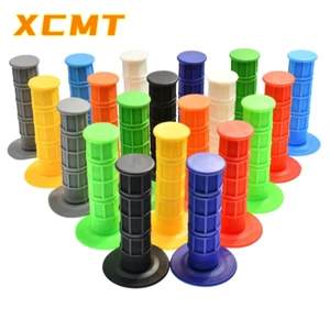 Black Waffle Pattern Motorcycle Motocrosss Dirt Bike Handle Bar Grips Handgrips - Picture 1 of 24