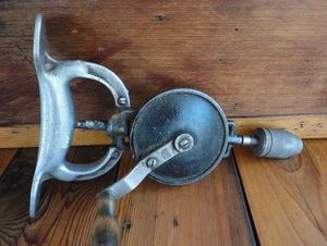 Rare Stanley No. 624 Breast Drill Antique Hand Crank Tool USA Works & Complete - Picture 1 of 12