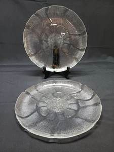Set Of 2 Arcoroc Fleur 10in Plates Textured Flower Design - Picture 1 of 4