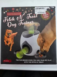 Fetch N Treat FUN addestratore automatico per cani Samsonico nuovo con scatola con palla da gioco Pet Reward - Foto 1 di 12