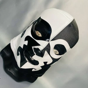 El Cobarde Semi professional Grade Wrestling Luchador Costume Mask Black & White - Picture 1 of 5
