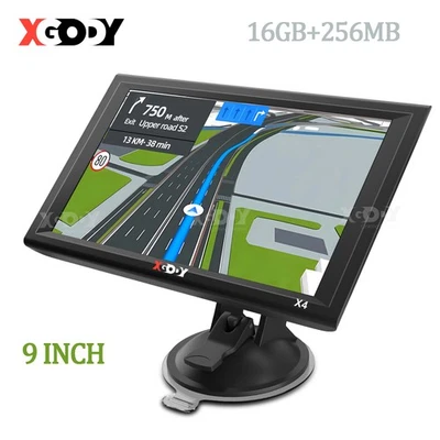 XGODY 9'' Zoll GPS Navi Navigation Navigationsgerät für Auto LKW PKW 16GB+256MB - Bild 1 von 4