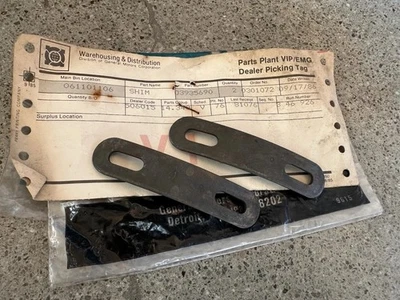 Corvette Convertible NOS Soft Top Rear Bow Guide Pin Housing Shim Pair 1968-1975 - Image 1 of 4