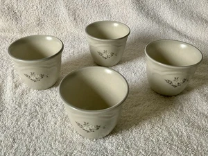 Vtg Gray Pfaltzgraff Heirloom Set of 4 Custard Cups 2 3/4" Tall - Bild 1 von 6