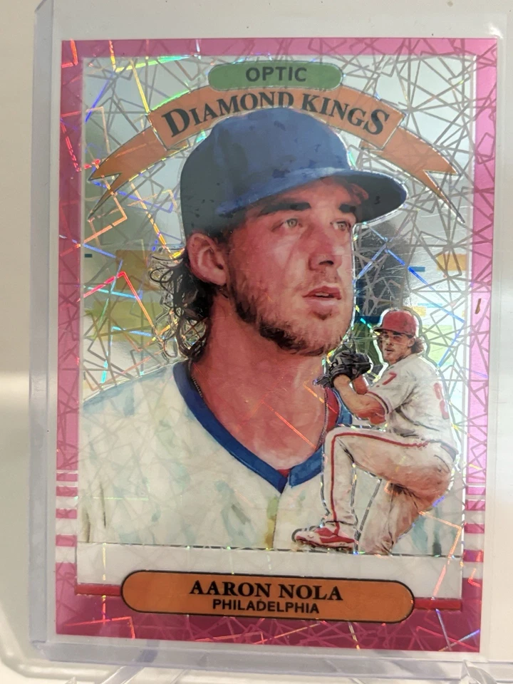 2019 Panini Donruss Optic Diamond Kings Aaron Nola 044/199 #18 Philadelphia - Image 1 of 2