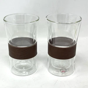 Starbucks Coffee Glass Mugs Cups Double Wall Thermal Insulated Rubber 10oz - Bild 1 von 16
