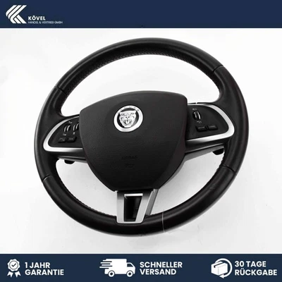 Original Lenkrad mit Pralltopf Braun Jaguar XF 1 X250 CX23ABAMS - Bild 1 von 4