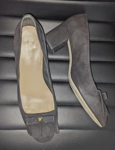 Kate Spade New York Womens Block Heel Studded Fringe Pumps Black Suede Size 9M - Picture 1 of 10