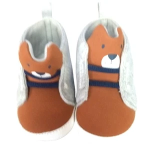 Baby Jungen Mädchen Größe 3-6 Monate Bär Schuhe Stiefel Kind von mir grau braun - Bild 1 von 7