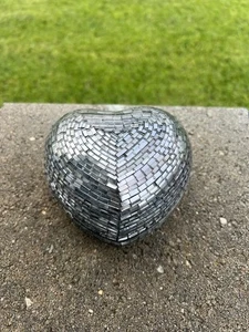 Jobi - Black Mosaic  heart shape trinket box.  Exquisite - Picture 1 of 2