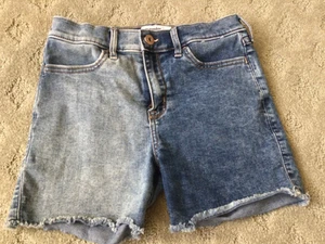 Abercrombie Kids size 13/14 High-rise block color denim shorts - Picture 1 of 3