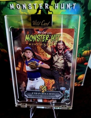  Ethan Holliday Monster Hit  1/1 SSP 2025 Wild Card Haunted Hits  - Image 1 of 3