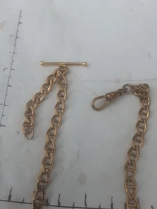 Old pocket watch chain, gold filled 11 in.,as Pictured ,beauty - Picture 1 of 3