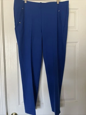 PANTALÓN TOBILLO CHICO'S Talla 3.5 (18) Azul Sólido JULIETA DETALLE RIBETE DELGADO Foto 1 de 4