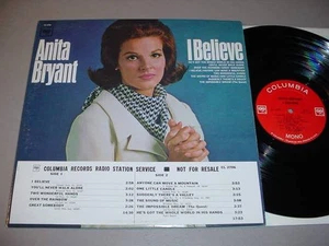 ANITA BRYANT LP I Believe - Columbia CL-2706 - Picture 1 of 1