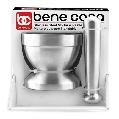 BC Classics Mortar and Pestle, Stainless Steel .Mortero de Acero Inoxidable. - Image 1 of 2