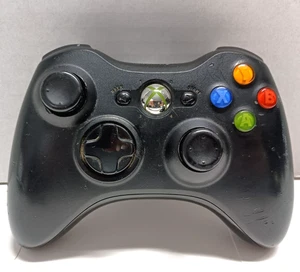 Controlador Inalámbrico Microsoft Xbox 360 OEM Negro Modelo 1403 con Cubierta de Batería - Imagen 1 de 5