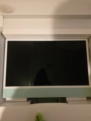 Immaculate Apple iMac 24 All In One 23.5" M3 8 Core GPU/CPU 8gb 256gb Green - Image 1 of 4