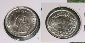 RFM 78783 World Coins Silver Switzerland 1960 ½ Franc UNC-BU Condition KM23 - Picture 1 of 1