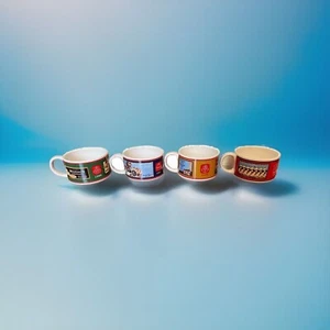Vintage Nabisco Soup Mugs Crackers Ritz Uneeda Premium Oysterettes Set Of 4 - Picture 1 of 4