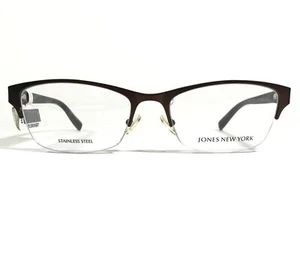 Jones New York Eyeglasses Frames J476 BROWN Square Half Rim 53-18-135 - Picture 1 of 10