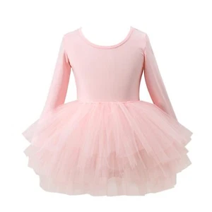 Toddler Girls Ballet Tutu Dresses Long Sleeve Tulle Dance Leotards Ballet Out... - Picture 1 of 5