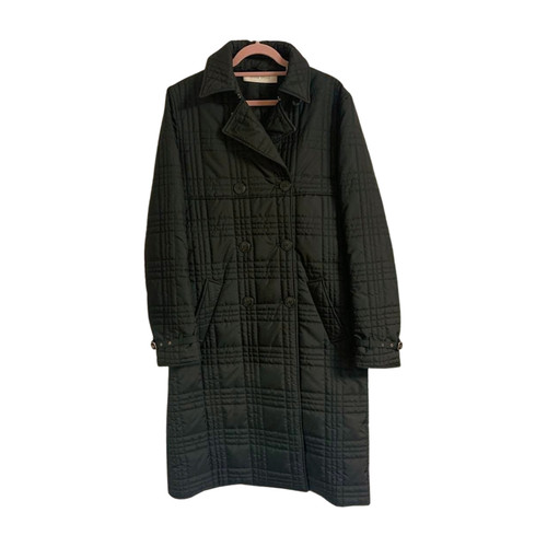 Cappotto lungo trapuntato Miu Miu taglia 38 nero supporto colletto poliestere