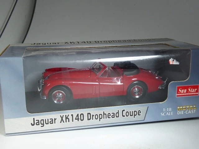 (SB-74) Sunstar 2801 Jaguar XK 140 Drophead Coupé rot in 1:18 in OVP - Bild 1 von 1