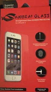Samurai Glass iPhone 7 Strengthed Glass Screen Protector Hardness 9H - Picture 1 of 2