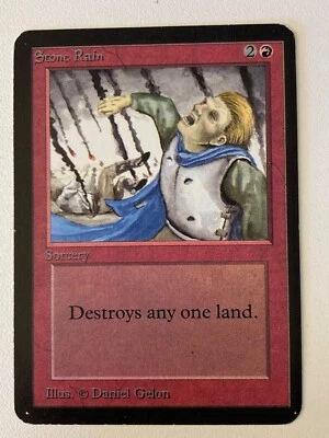 Magic the Gathering MTG Alpha Stone Rain LP-  (Beta Bob) - Image 1 of 2