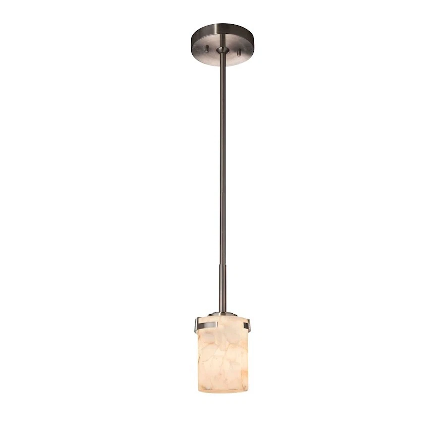 Justice Design FAB Rocks! Atlas 1-LT LED Mini-Pendant, Flat Rim, Nickel - Image 1 of 1