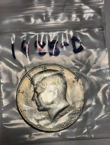 1985-D Kennedy Half Dollar, Circulated but NICE ! Cover