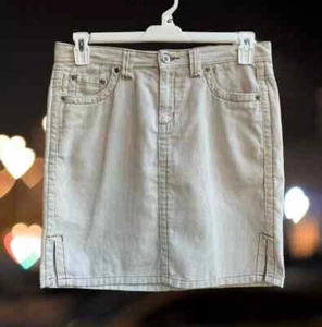 Falda de pana recta hasta la rodilla Arizona Jean Co. para mujer talla 7 - Imagen 1 de 9