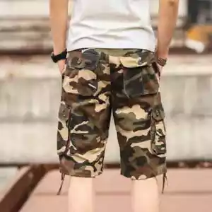 Summer Men's Camouflage Camo Cargo Shorts Casual Cotton Baggy Multi Pocket Short - Picture 1 of 30