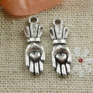 Free Ship 200 pcs tibetan silver gloves charms 23x8mm L-110 - Imagen 1 de 4