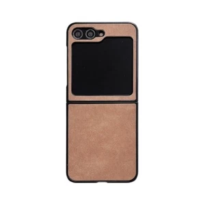 Creative Schutzhülle Braun Leder Muster für Samsung Galaxy Z Flip 6 NEU - Bild 1 von 4