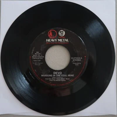 DEVO PLANET EARTH/WORKING IN THE COAL MINE ASYLUM RECORDS VINYL 45 VG 25-103 - Image 1 of 2