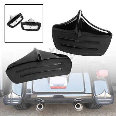 Black Rear Mud Flaps Fender Trim Fit For Harley Tri Glide Ultra Classic FLHTCUTG - Image 1 of 4