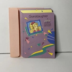 Vintage 1989 Gibson Mattel Barbie Birthday Card For Granddaughter New - Picture 1 of 5