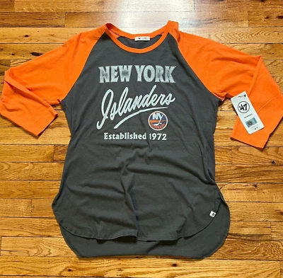 Camiseta de mujer New York Islanders manga larga nueva con etiquetas manga 3/4 talla XL 47 marca Foto 1 de 4
