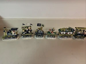 University of Pittsburgh Pitt Christmas Express Train Set Danbury Mint Complete - Picture 1 of 12