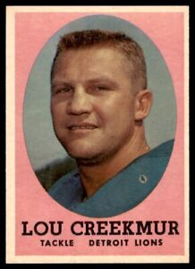 1958 Topps Lou Creekmur EX Lions #81 *Noles2148*
