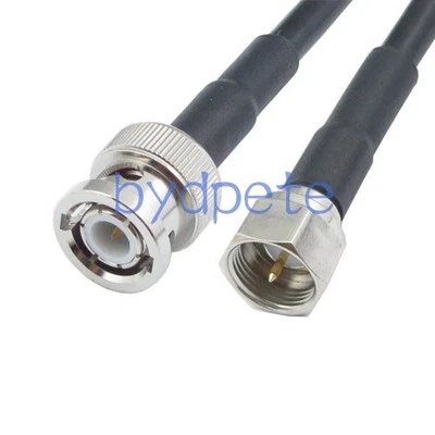 F Male to BNC Male RG58 Coaxial Cable Koaxial Kable RF 50ohm for Antenna device - Image 1 of 3