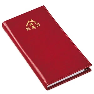 Hallmark Beautiful Red Faux Leather Slim Address Book, 3.25" W x 6.25" H x 0.5" - Picture 1 of 6