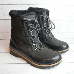 JBU Jambu Damengröße 9M schwarze Winterstiefeletten Schnee Memory Foam Kunstfell - Bild 1 von 9