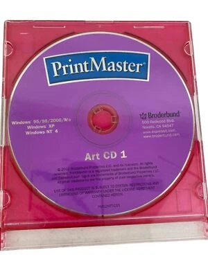 Vintage Print Master Art cd 1 windows 95 92 2000 me XP NT 4 cd rom - Image 1 of 2