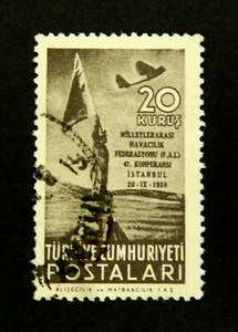 1954 TURKEY Stamp / 47th. Congress Aeronautical Federation /Used - Picture 1 of 1